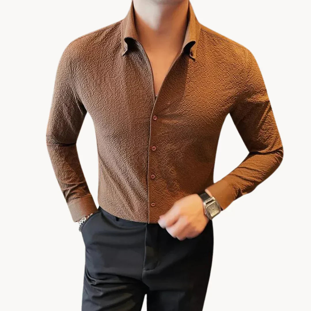 Levoire | Chemise De Commuter Luxe Classique Café