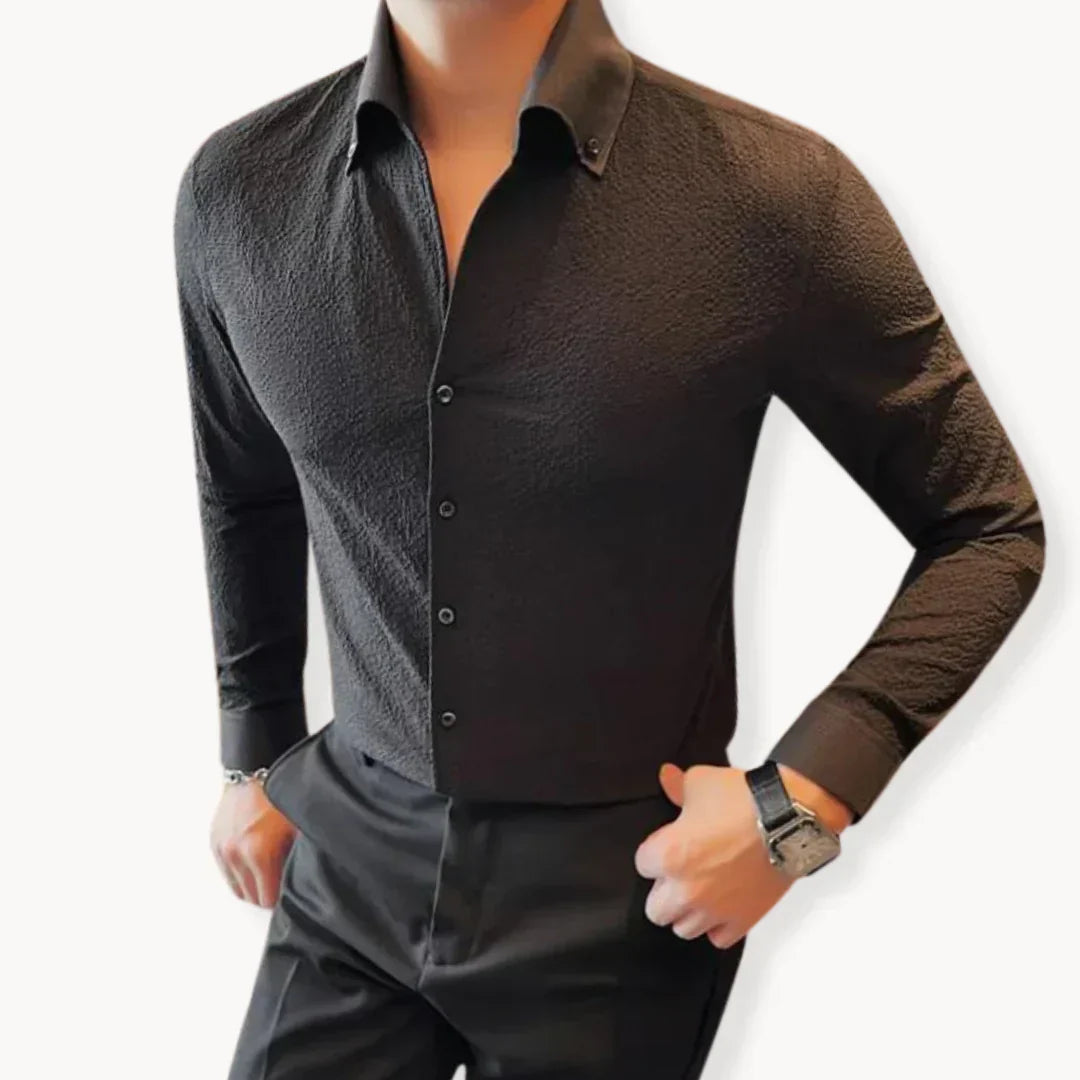 Levoire | Chemise De Commuter Luxe Classique Noir