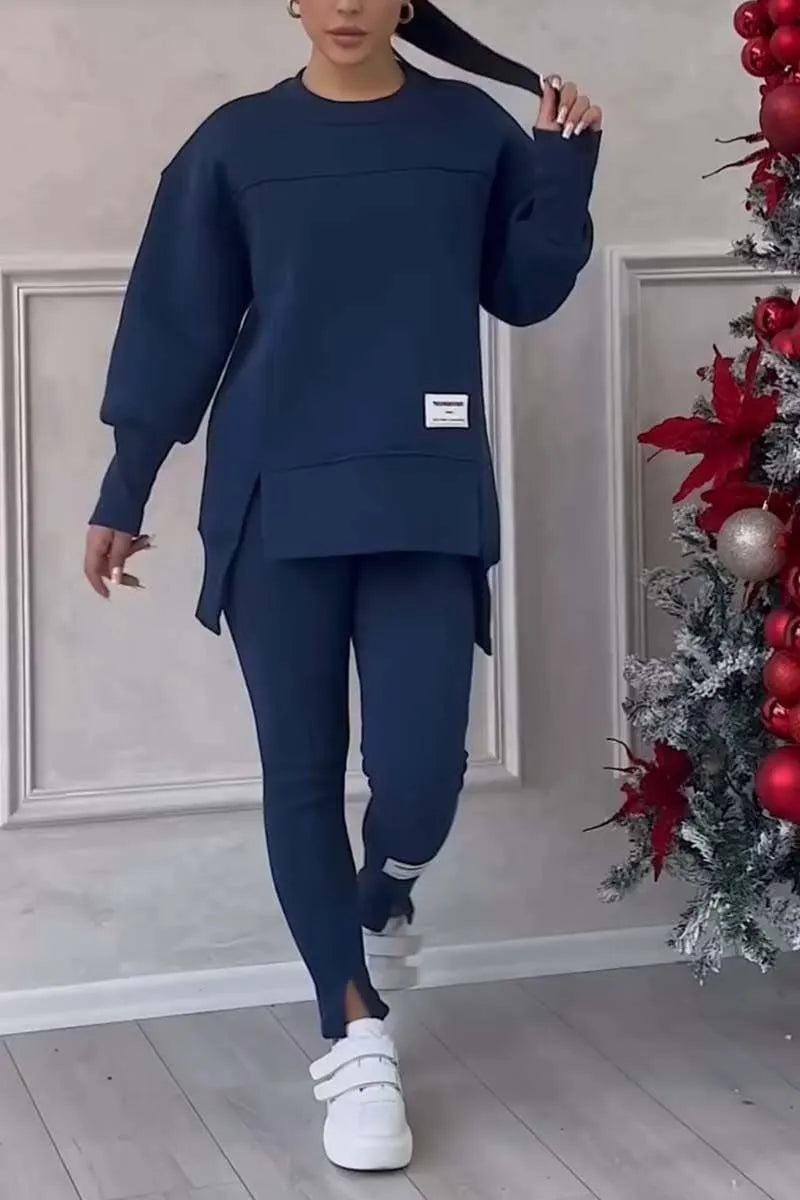 Levoire | Ensemble de tricot pour femmes à deux pièces Bleu