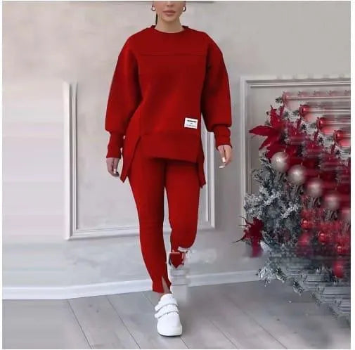 Levoire | Ensemble de tricot pour femmes à deux pièces Rot