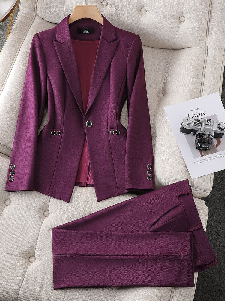 Levoire | Ensemble Blazer Deux Pièces Pour Femme - Formel Lila