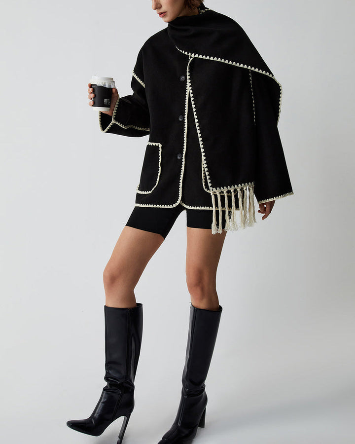 Levoire | Manteau Oversize Avec Écharpe