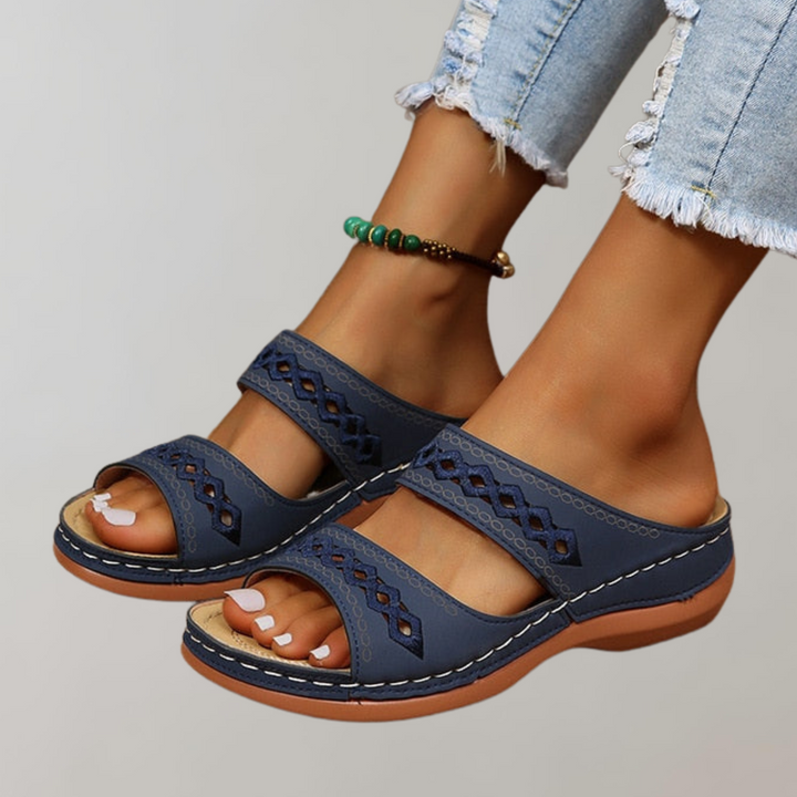 Levoire | Sandales Orthopédiques À Enfiler Confortables Pour Femmes Bleu foncé