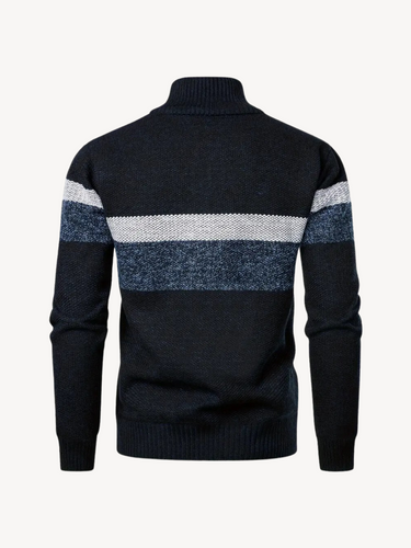 Levoire | Haut Col Pull, Avec Zip Semi-Métallique
