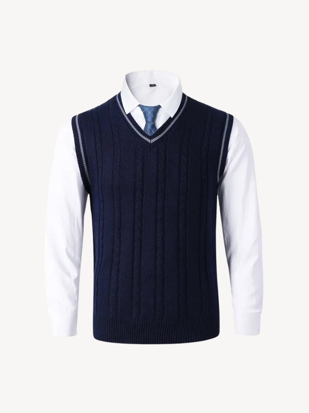 Levoire | Gilet en tricot avec des motifs en tresses