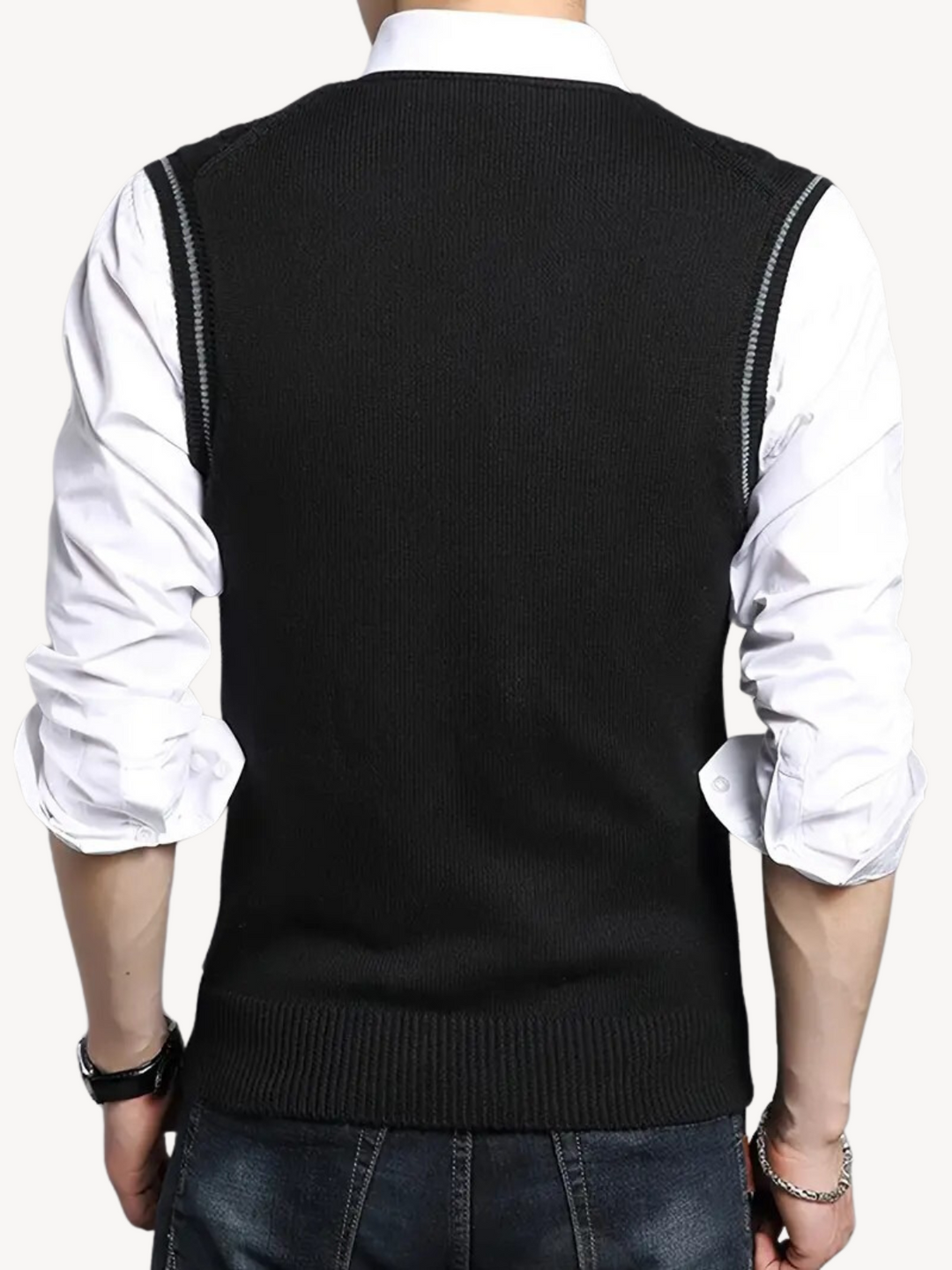 Levoire | Gilet en tricot avec des motifs en tresses