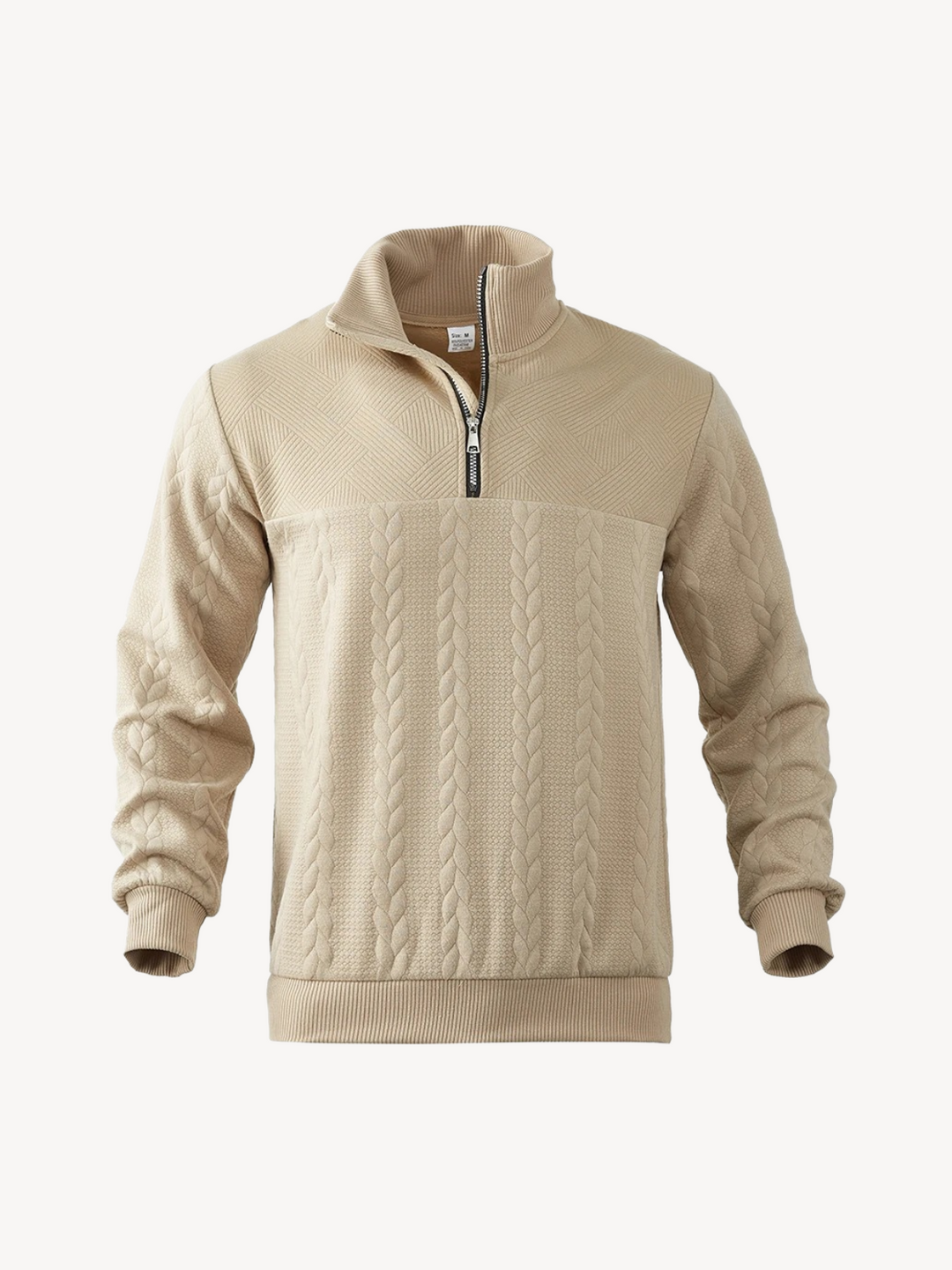 Levoire | Pull À Fermeture Éclair Beige
