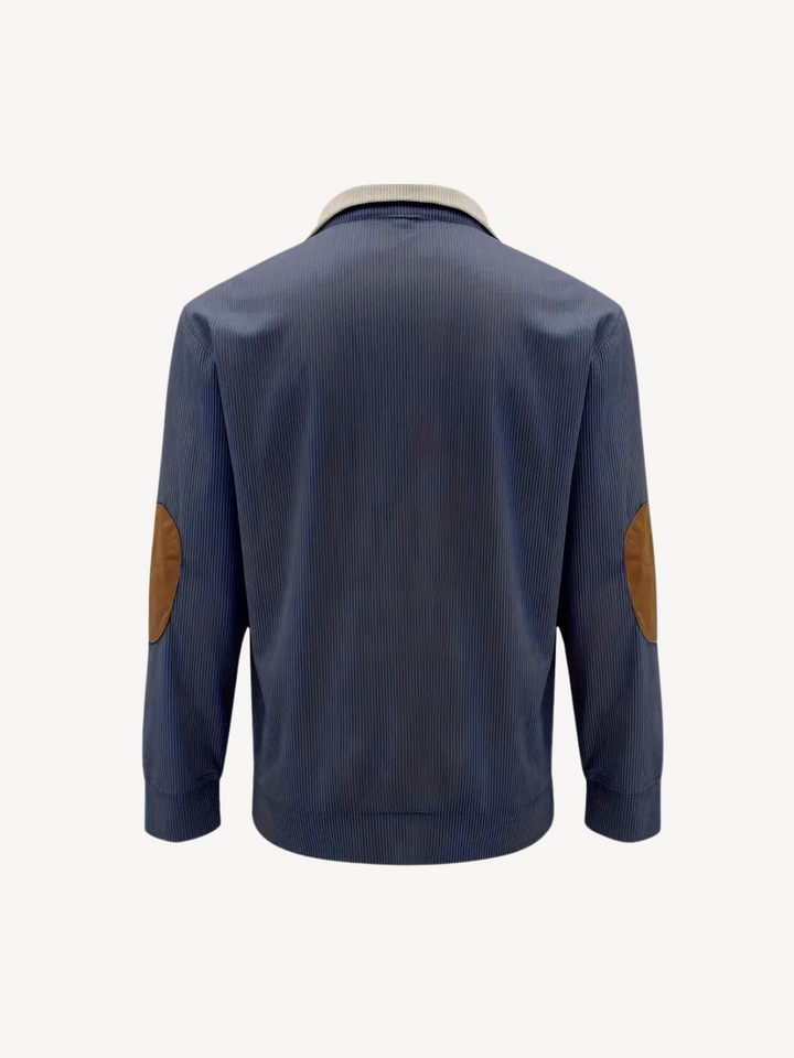 Levoire | T-shirt Henley avec des détails patchwork