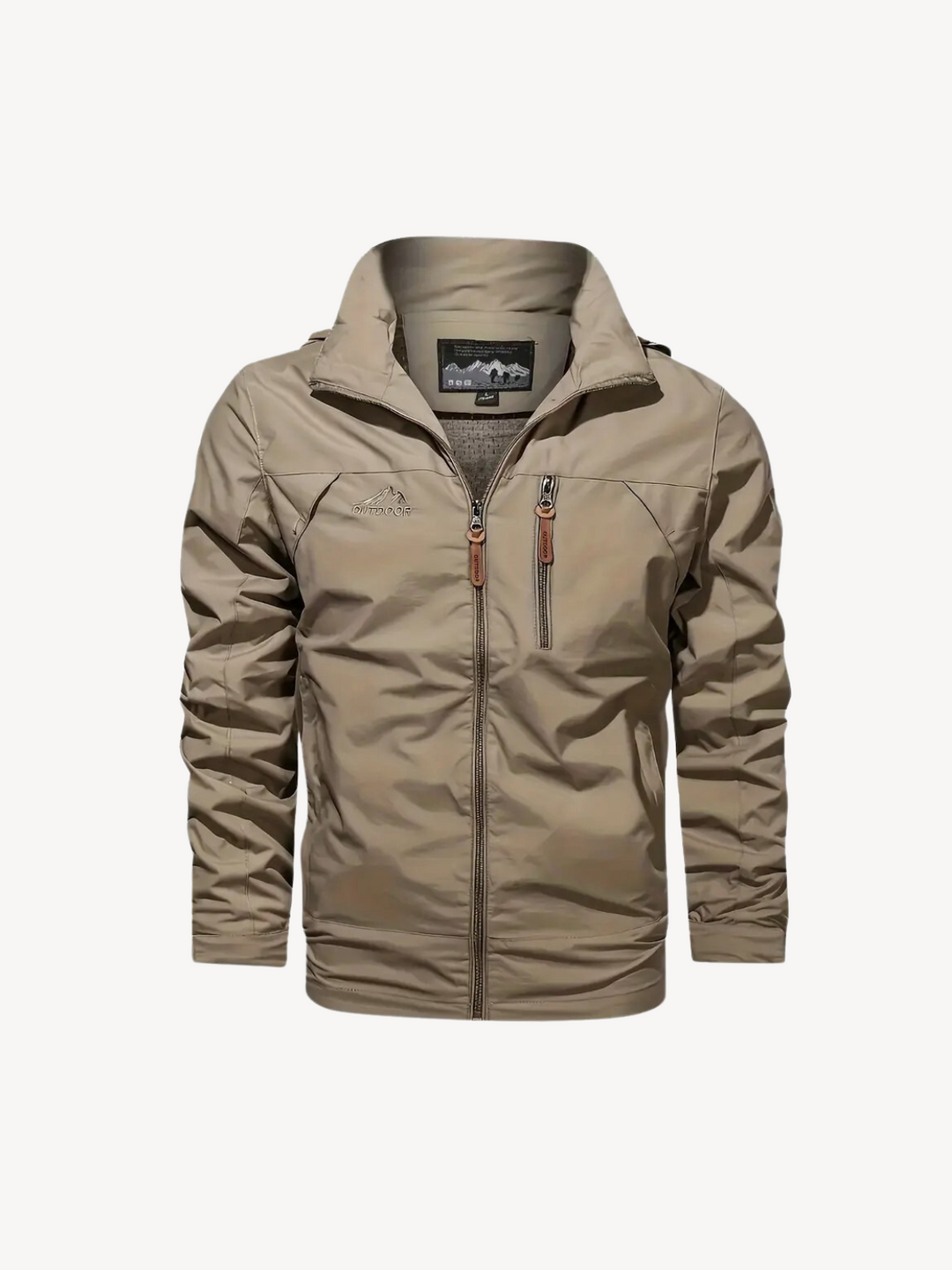 Levoire | Veste imperméable et coupe-vent avec capuche Beige