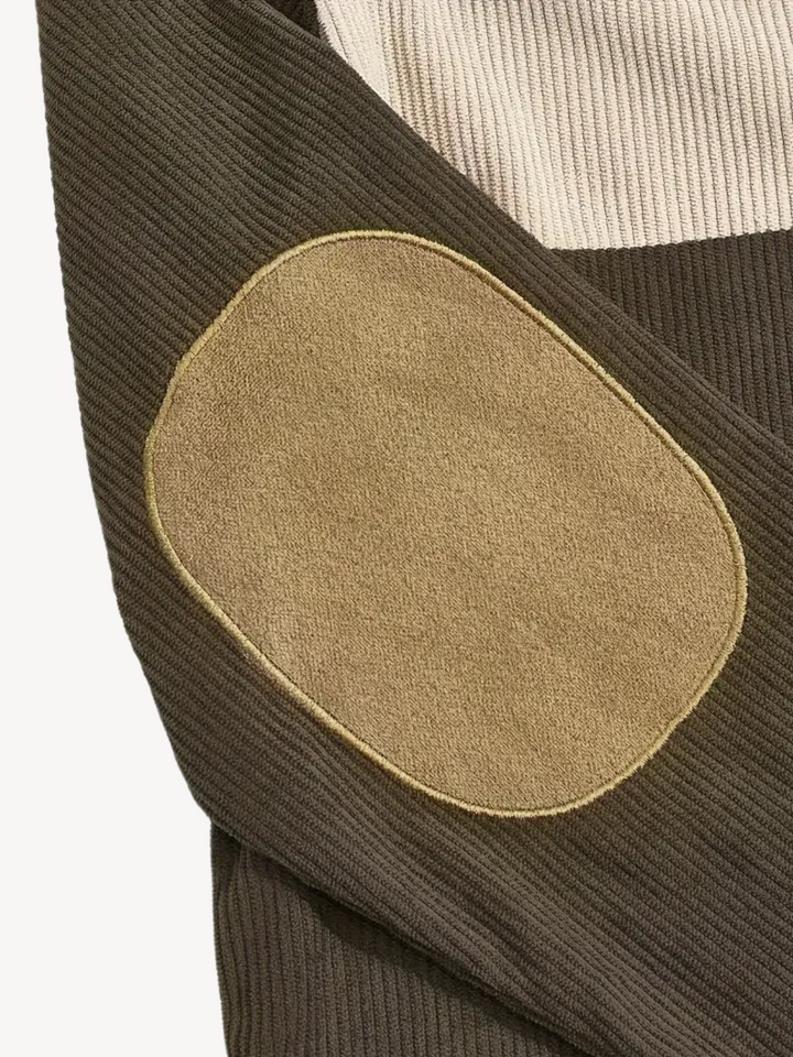 Levoire | T-shirt Henley avec des détails patchwork