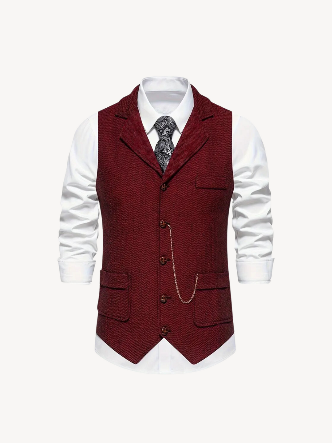 Levoire | Gilet Au Style Moderne Bordeaux