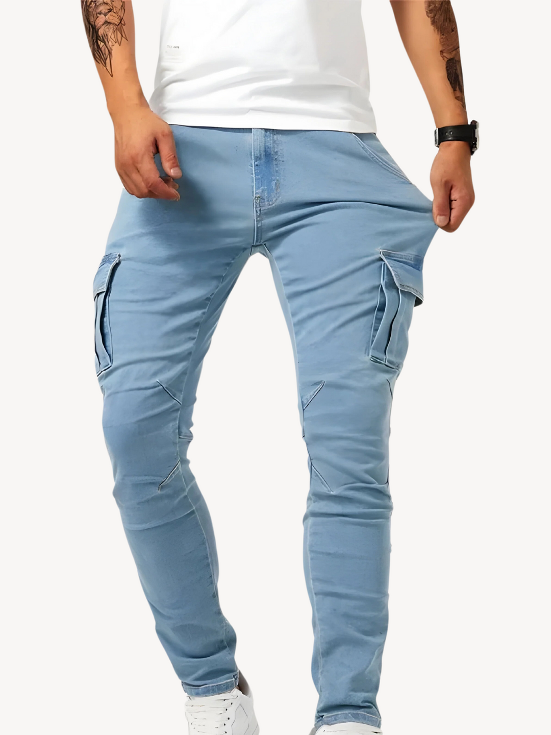 Levoire | Pantalons Cargo Jousto Bleu