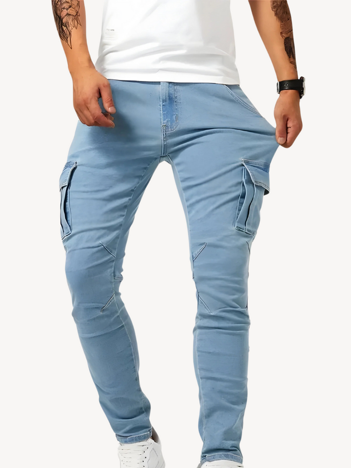 Levoire | Pantalons Cargo Jousto Bleu