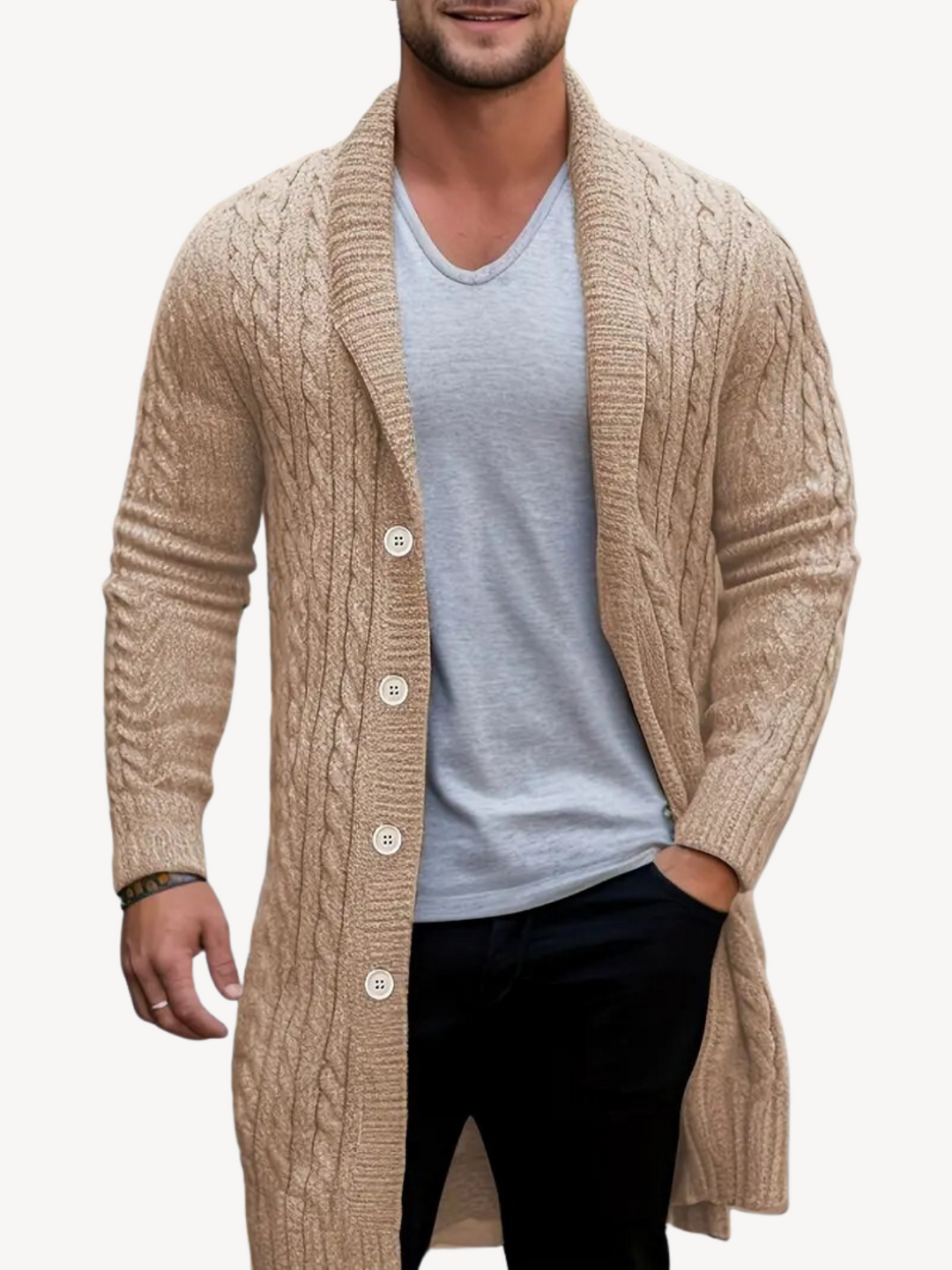 Levoire | Veste en tricot avec texture douce