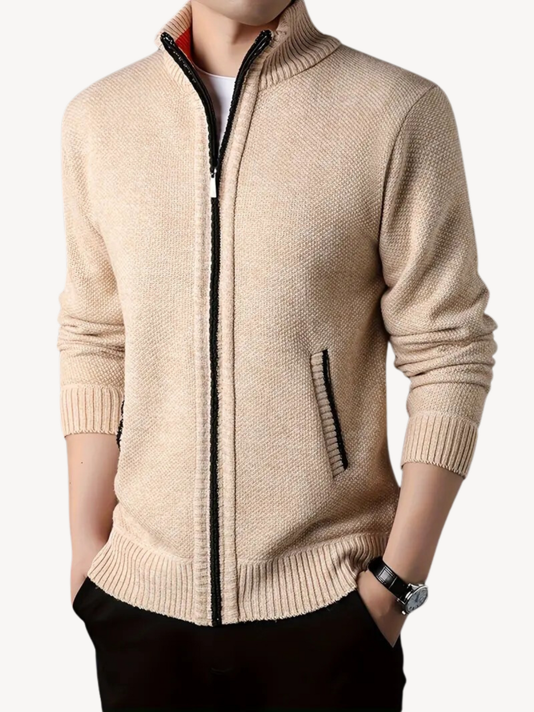 Levoire | Veste En Tricot Confortable Avec Zip