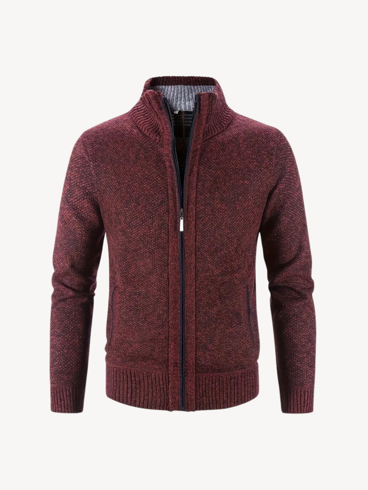 Levoire | Pull zippé confortable Bordeaux