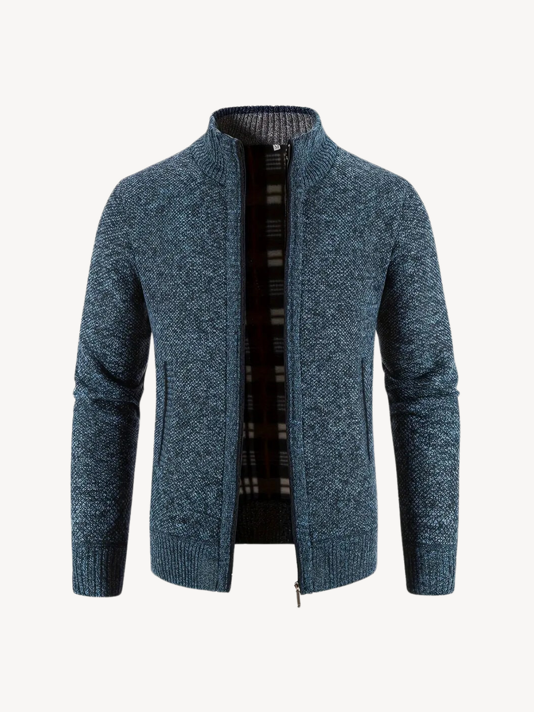 Levoire | Veste En Tricot Confortable Avec Zip Roi bleu