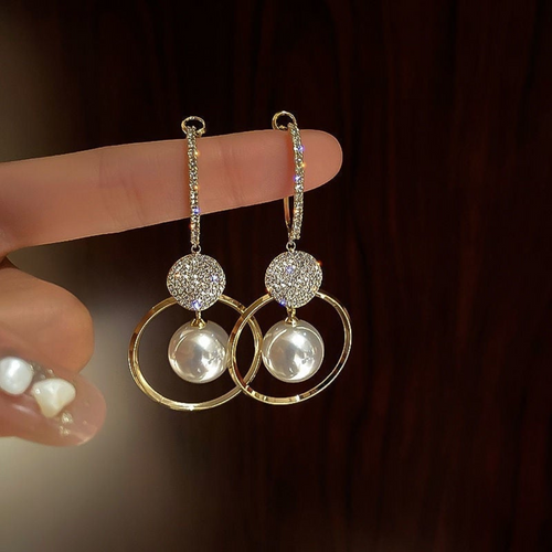 Levoire | Boucles D'Oreilles De Luxe Avec Perles En Sel Et Zirconium Argent