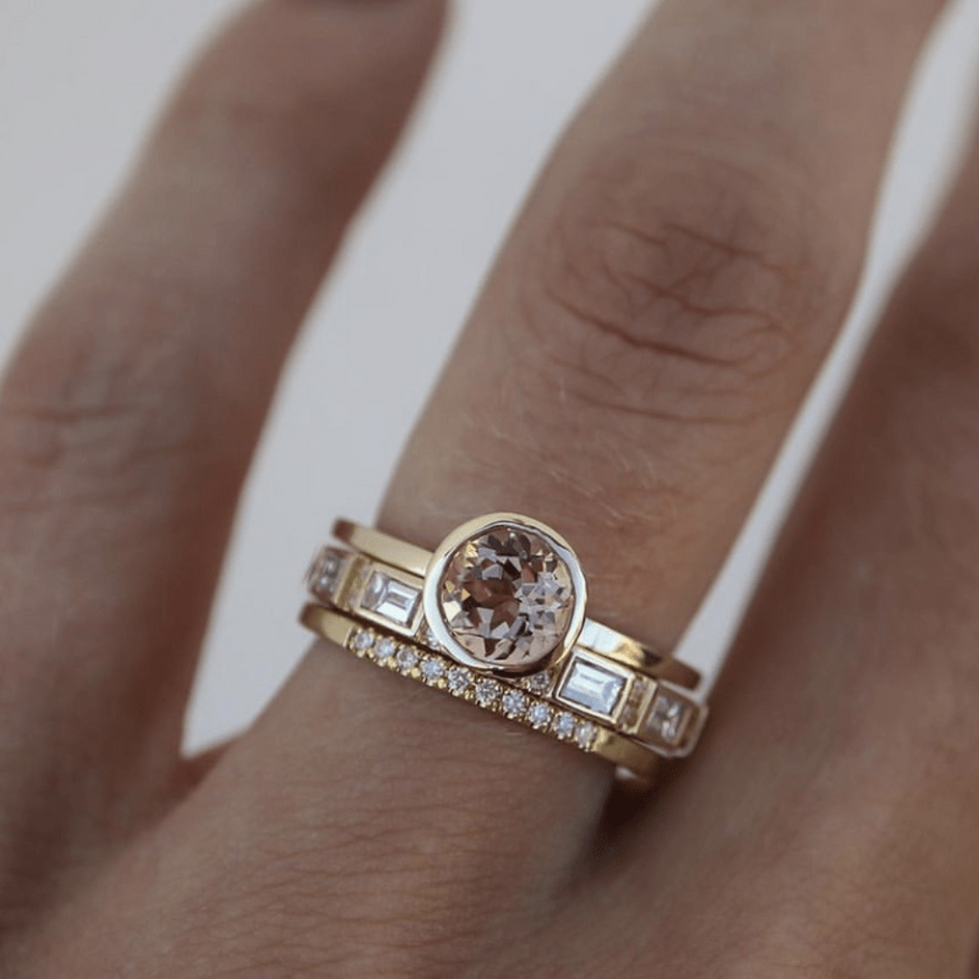 Levoire | Bague En Or Cristallin Élégant Profond Gold 10