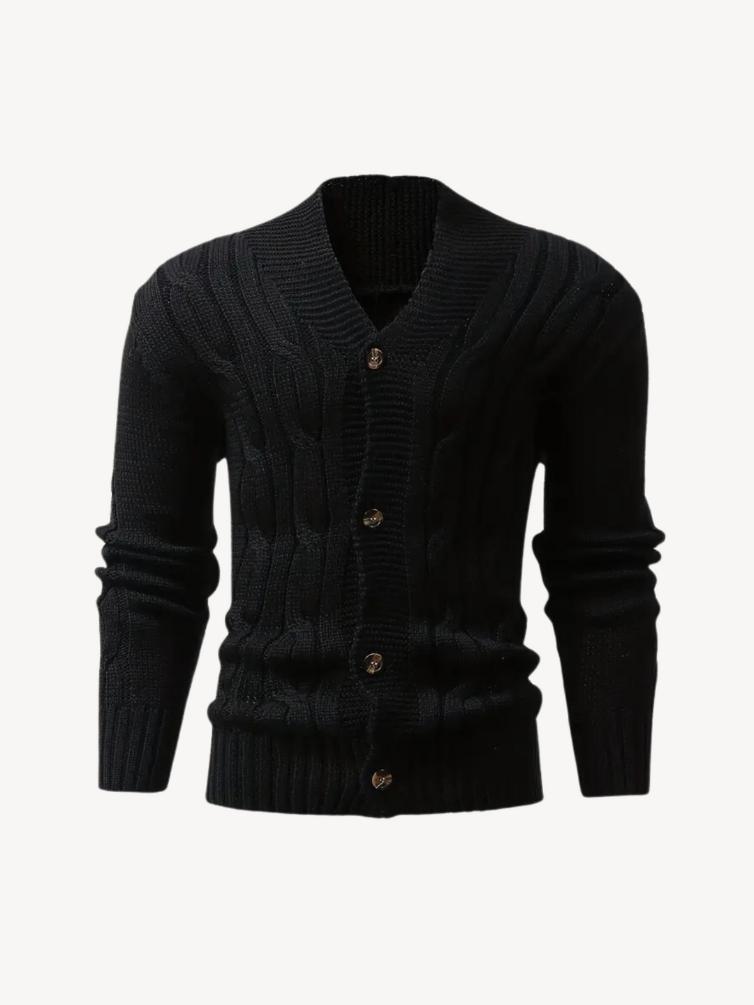 Levoire | Gilet Ouvert Avec Boutons Noir