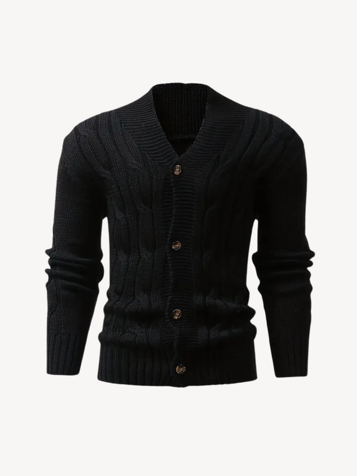 Levoire | Gilet Ouvert Avec Boutons Noir