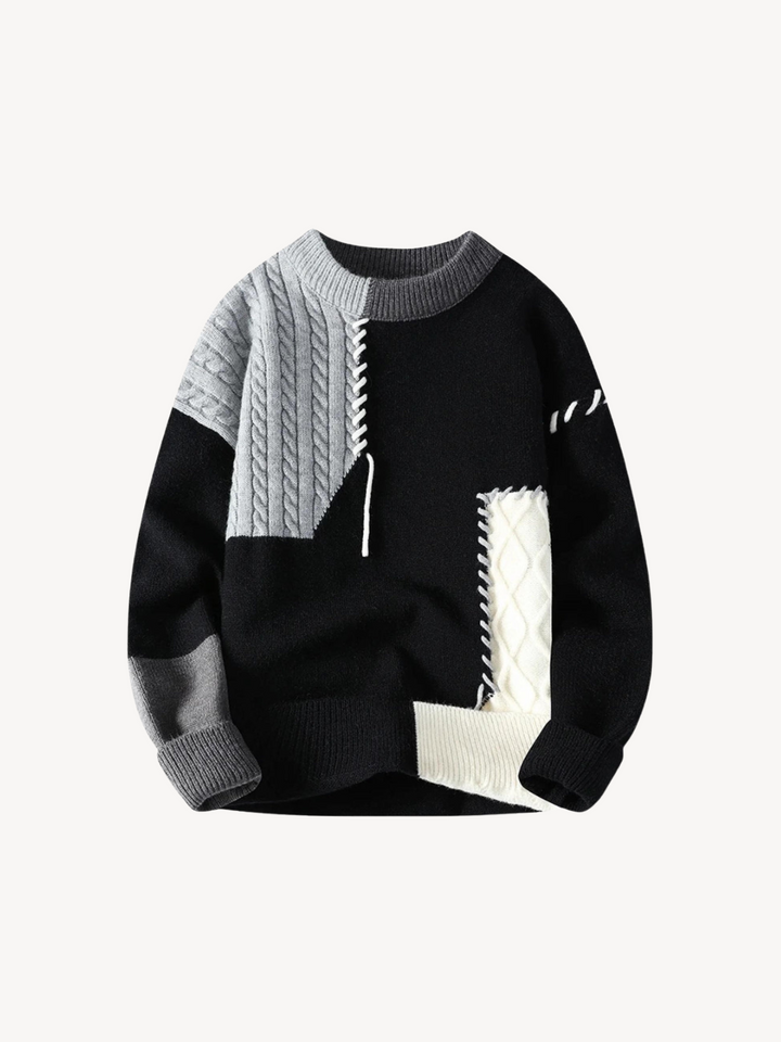 Levoire | Pull en Laine Designer Noir Gris