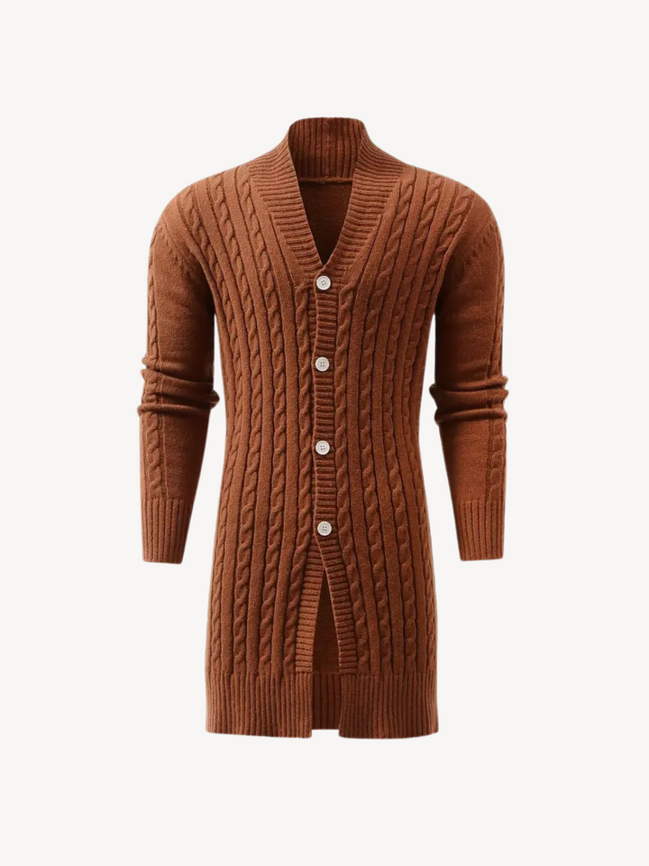 Levoire | Veste en tricot avec texture douce Braun