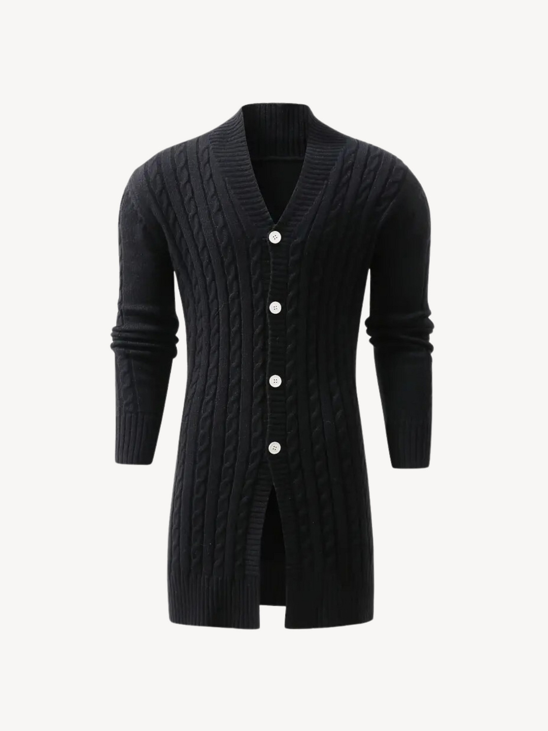 Levoire | Veste en tricot avec texture douce Noir