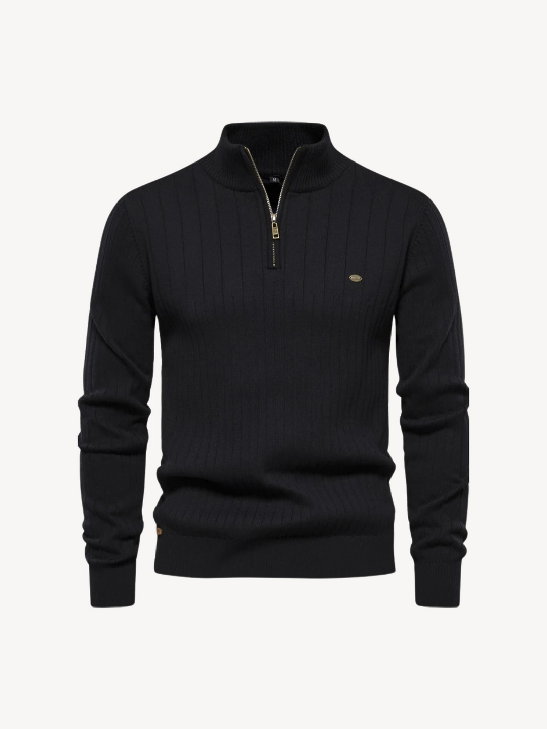 Levoire | Pull À Col Zippé Quart Noir