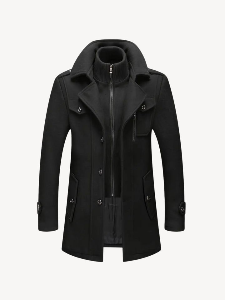 Levoire | Veste en cage double moderne Noir