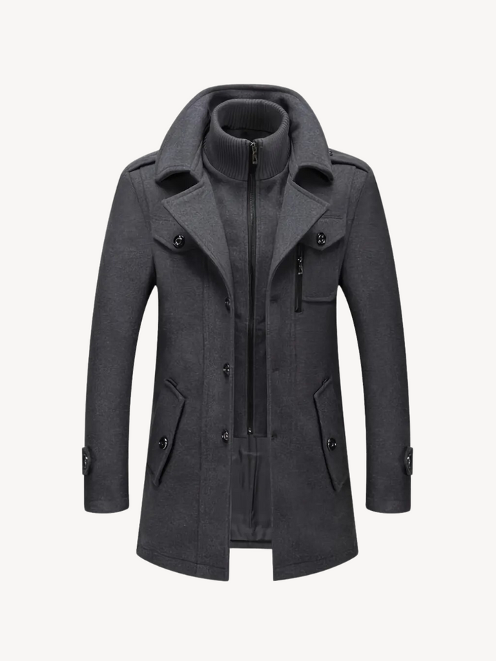 Levoire | Veste en cage double moderne Gris