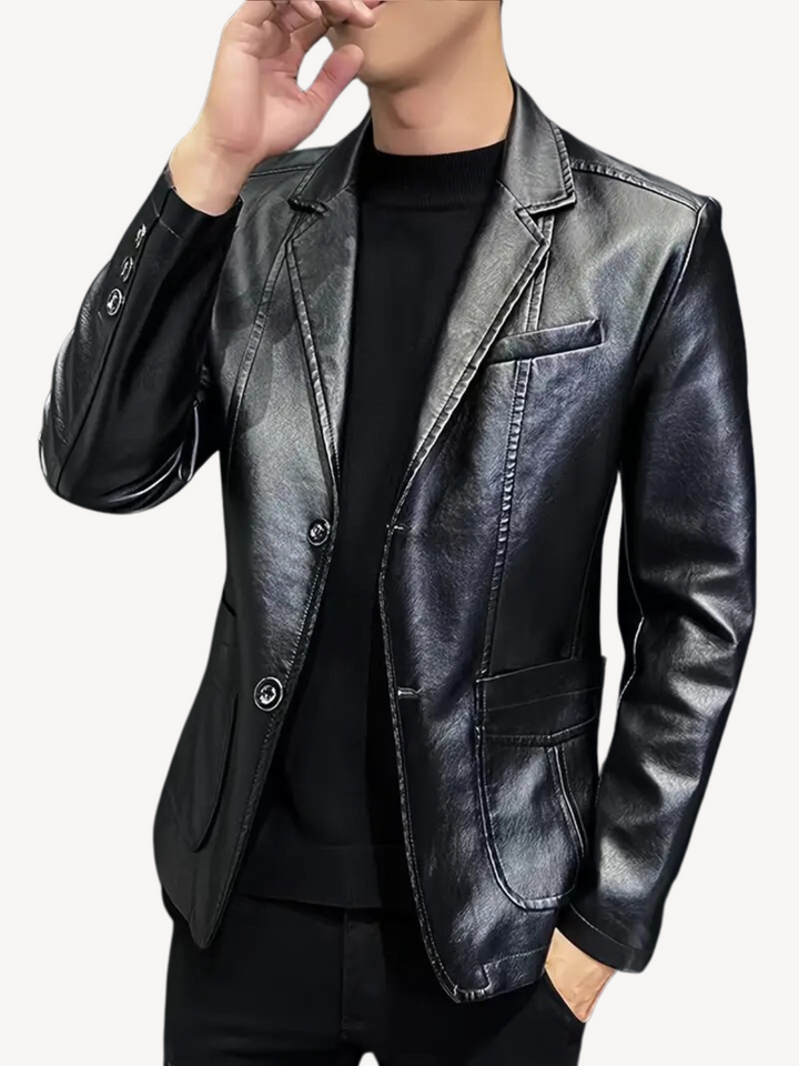 Levoire | Veste En Cuir Synthétique Avec Une Coupe Élégante