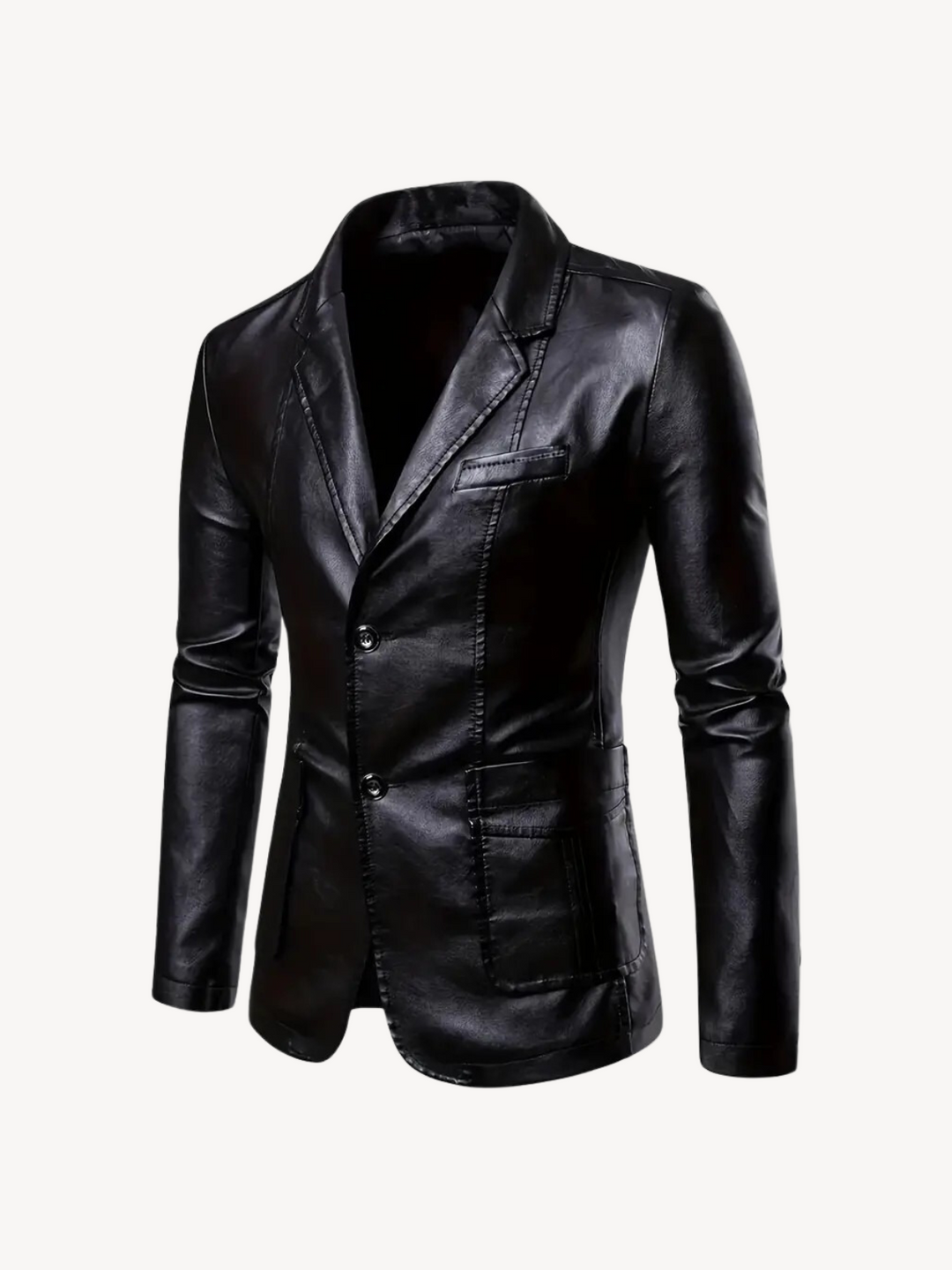 Levoire | Veste En Cuir Synthétique Avec Une Coupe Élégante Noir