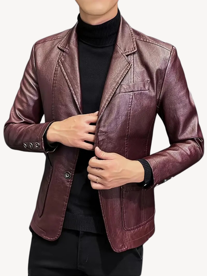 Levoire | Veste En Cuir Synthétique Avec Une Coupe Élégante