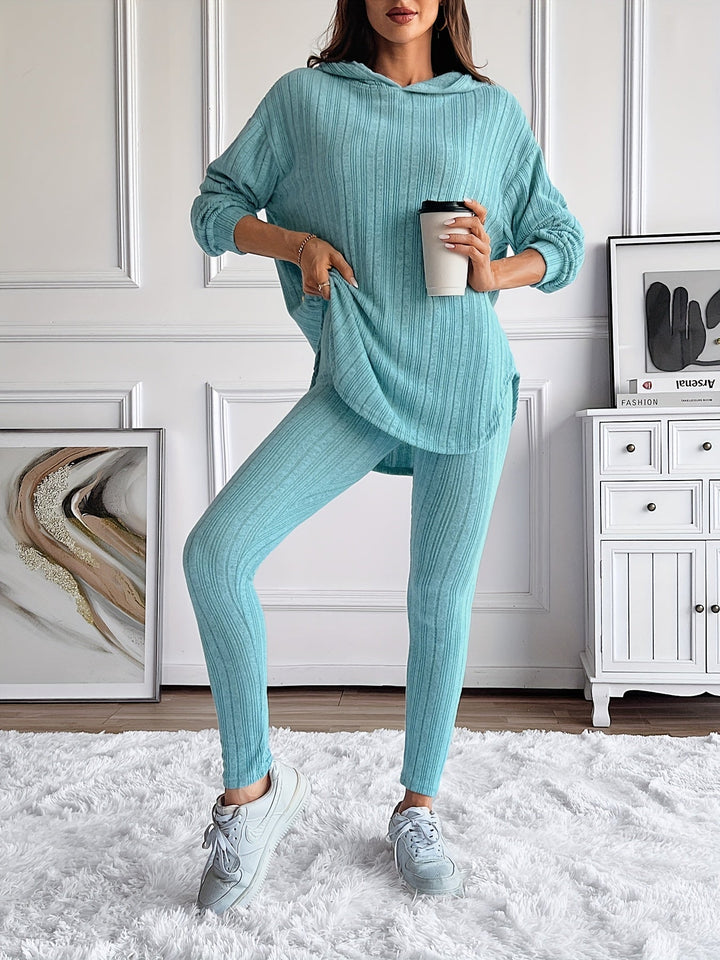 Levoire | Pull À Capuche Côtelé Avec Pantalon Skinny
