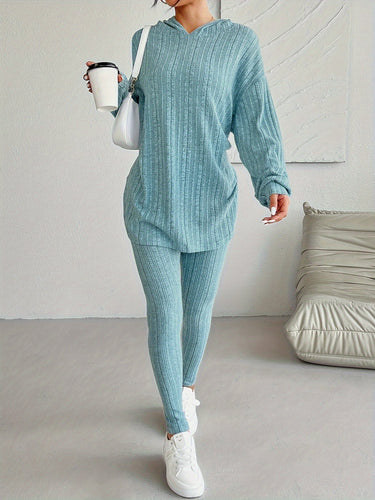 Levoire | Pull À Capuche Côtelé Avec Pantalon Skinny
