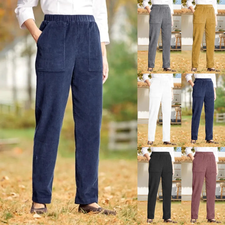 Levoire | Femmes Décontracté Élastique Taille Droite Pantalon Tube Avec Cordon