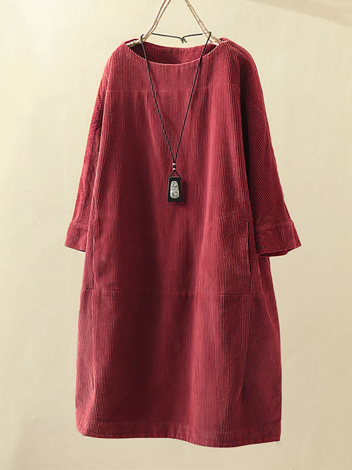 Levoire | Robe Coupe Ample Manches Longues Robe En A Rot