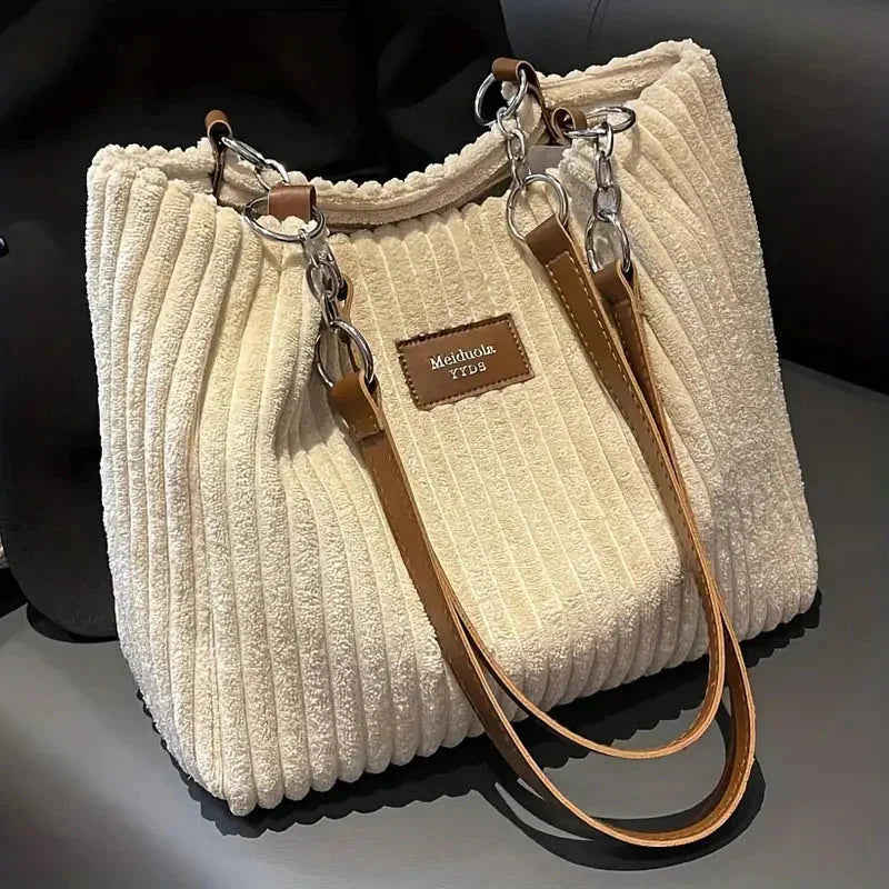 Levoire | Grand Sac À Main En Toile Beige