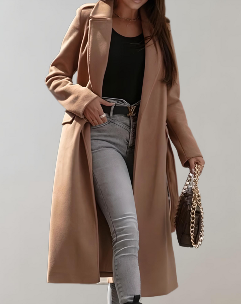 Levoire | Manteau Long Avec Poches Latérales Et Fermeture Éclair