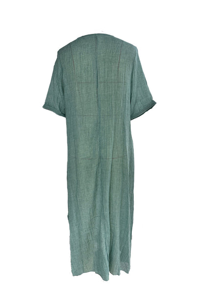 Levoire | Robe Midi En Lin À Décolleté En V