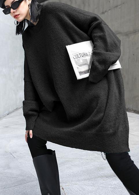 Levoire | Pull Confortable Avec Un Col Rond Noir Une taille