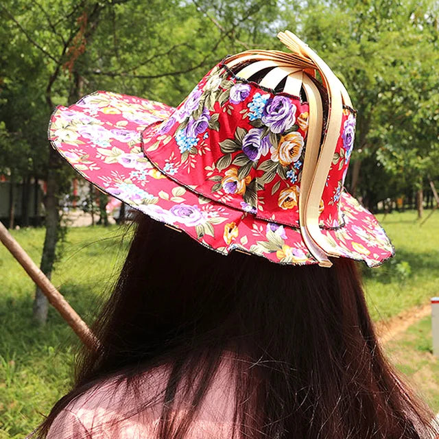 Levoire | Chapeau avec Style Élégant et Protection Solaire pour Femmes Fleur rouge