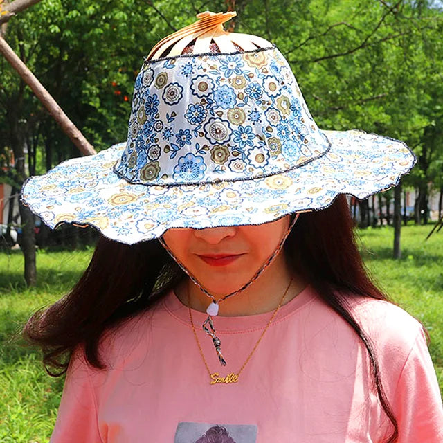 Levoire | Chapeau avec Style Élégant et Protection Solaire pour Femmes Fleur bleue