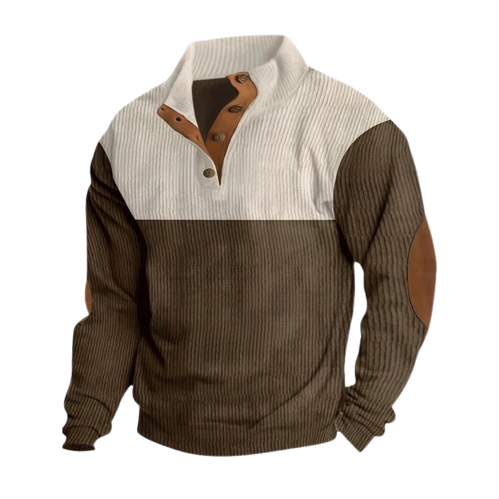 Levoire | Pull Zippé Décontracté Abricot brun