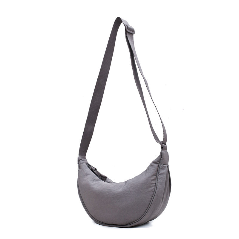 Levoire | Sac Bandoulière Demi-Lune Pour Femme Avec Bandoulière Réglable Gris