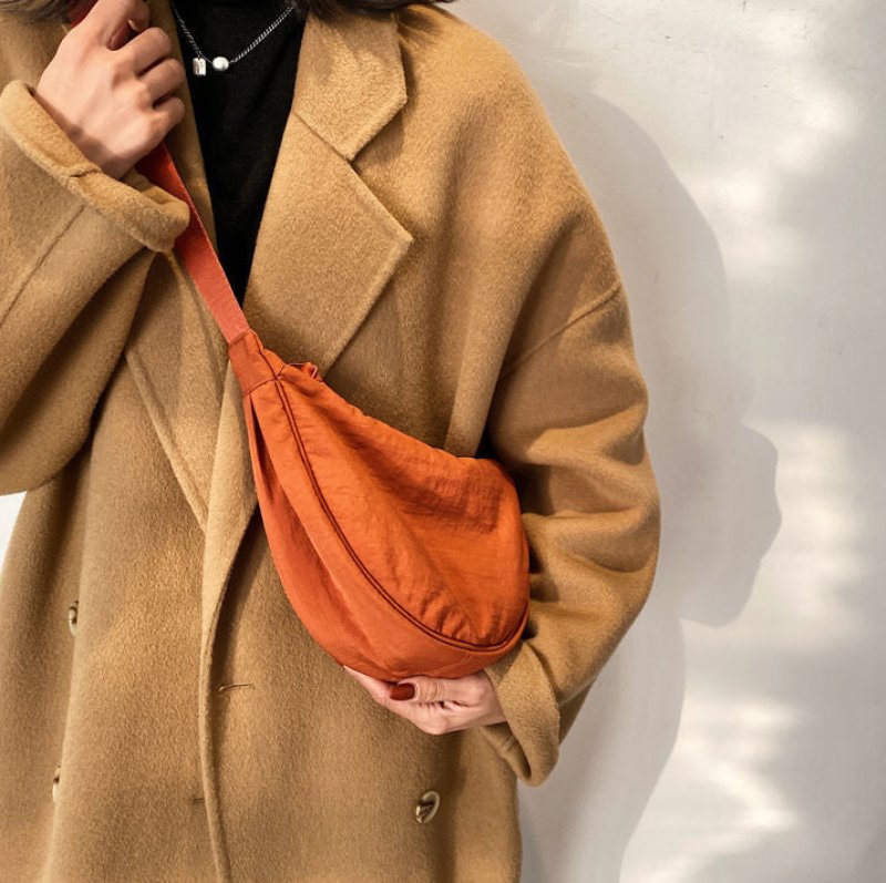 Levoire | Sac Bandoulière Demi-Lune Pour Femme Avec Bandoulière Réglable Orange