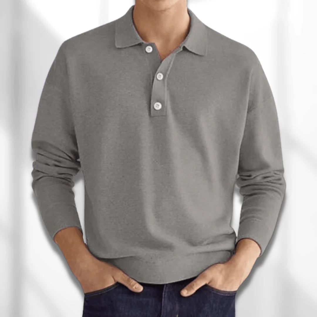 Levoire | Polo En Tricot Élégant Gris