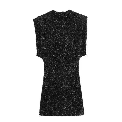 Levoire | Robe Bodycon Brillante Sans Manches