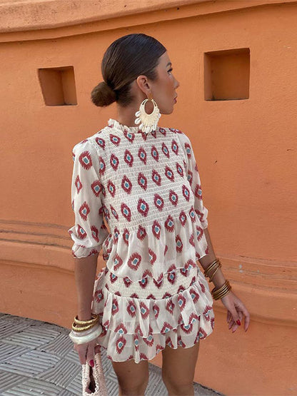 Levoire | Chemisier À Volants Élégant Et Ensemble Jupe